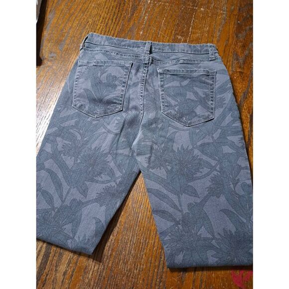 Size 2 26 Gap Leggings Grey Denim Floral Jeggings Palm Tree Print - Picture 3 of 3